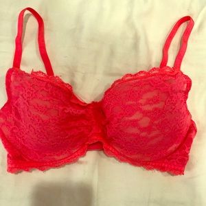 Hot Pink Victoria’s Secret Lace Bra